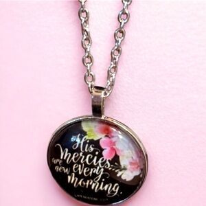 Inspirational Floral Pendant Necklace